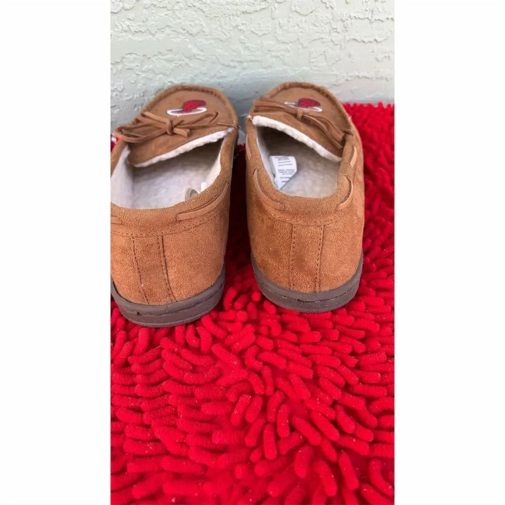 FOCO Miami Heat Men's Moccasin Slippers Brown Medium NBA Casual size 9-10